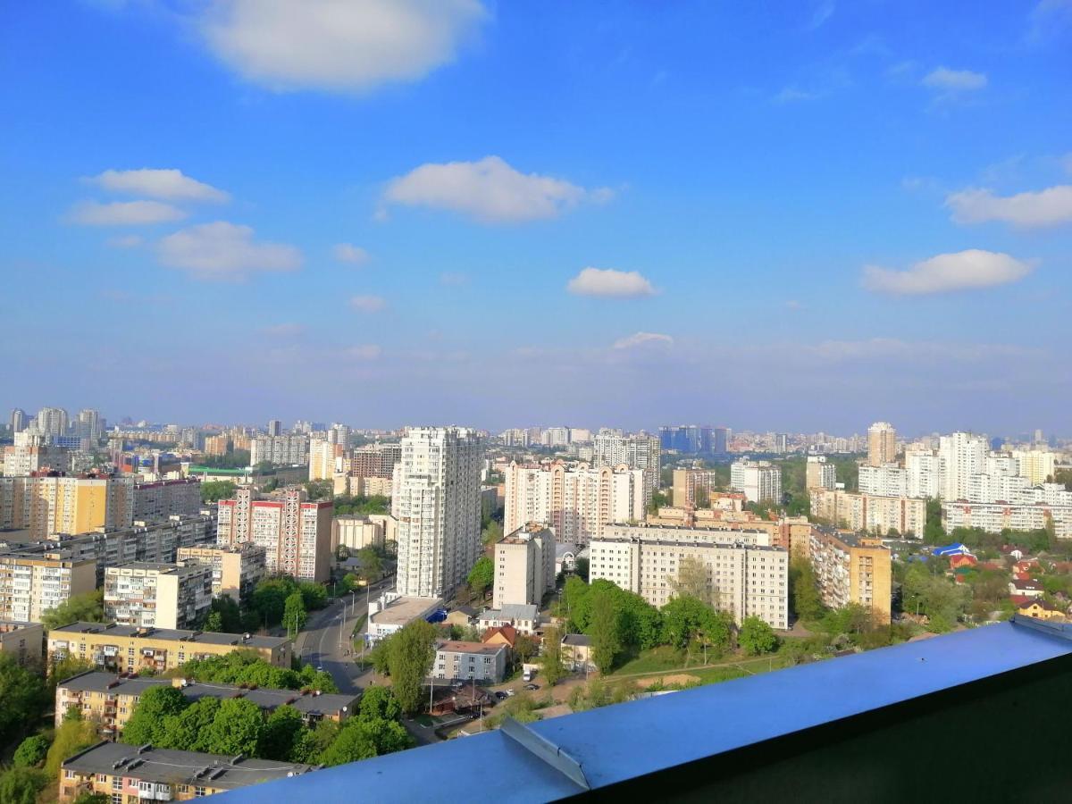 Видовая 25Й Этаж. Новый Дом. Шалимова, Isida. Шулявская, Гарматная, Индустриальный Мост. Космополитан. Большевик. Жд Вокзал. Kiev Exterior foto